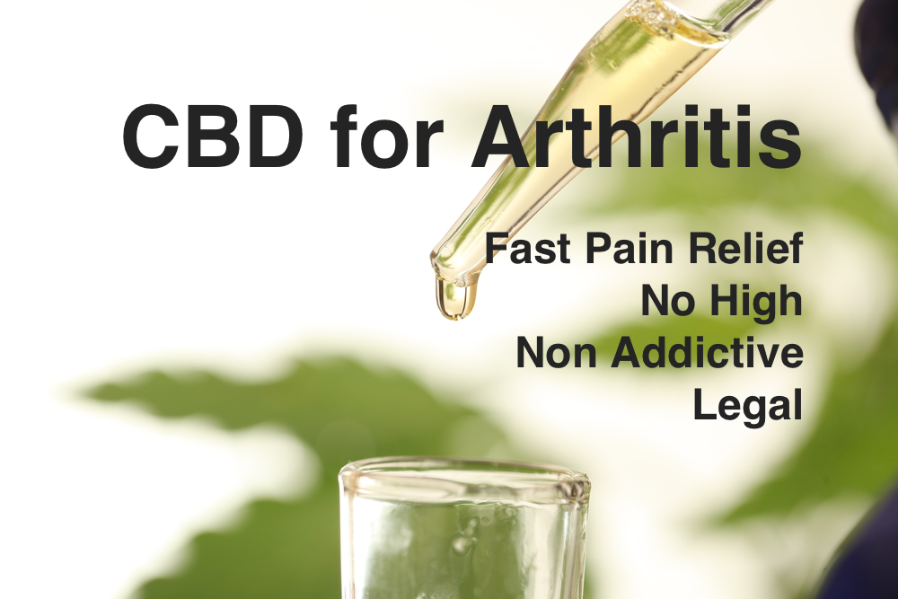CBD for arthritis. fast pain relief, no high and non addictive and legal